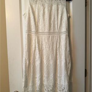 Amazon Elegant White Lace Dress